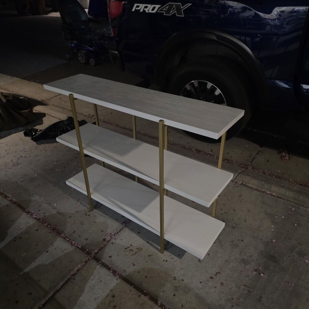 White and Gold little table 60.00 OBO