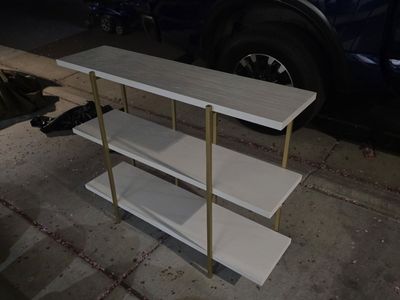 White and Gold little table 60.00 OBO