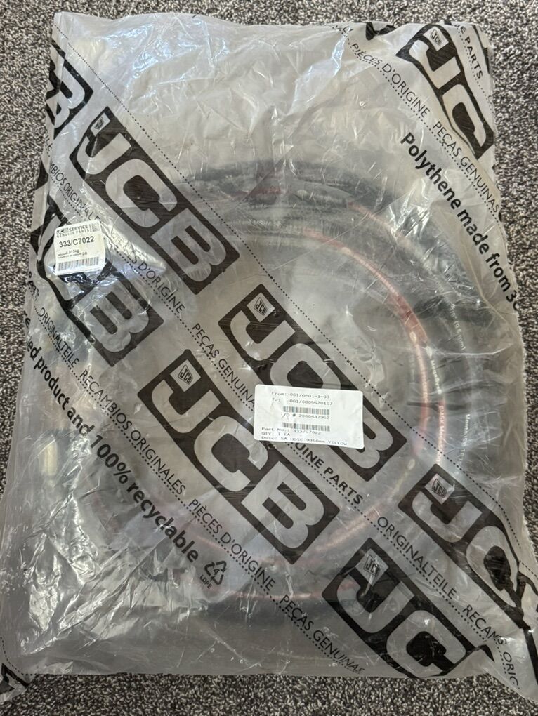 JCB SA HOSE 9350mm Yellow 333/C7022