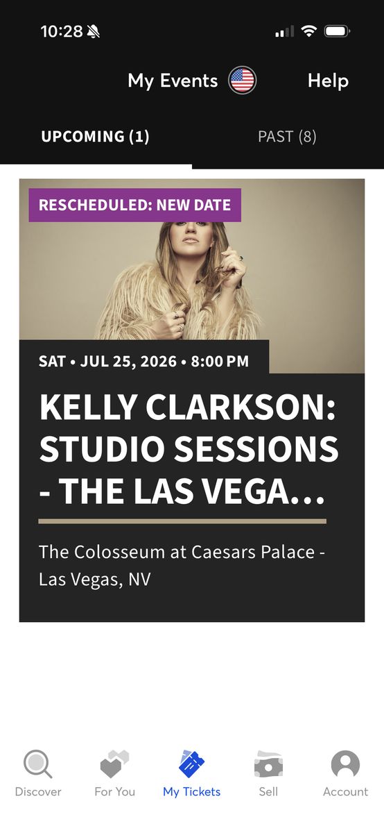 2 Kelly Clarkson Tickets - GA standing Right