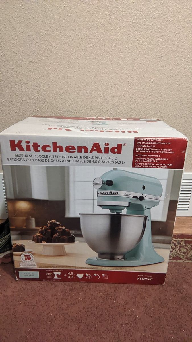 KitchenAid KSM95IC Artisan Series 5-Qt. Tilt-Head Stand Mixer, Ice Blue - 300W