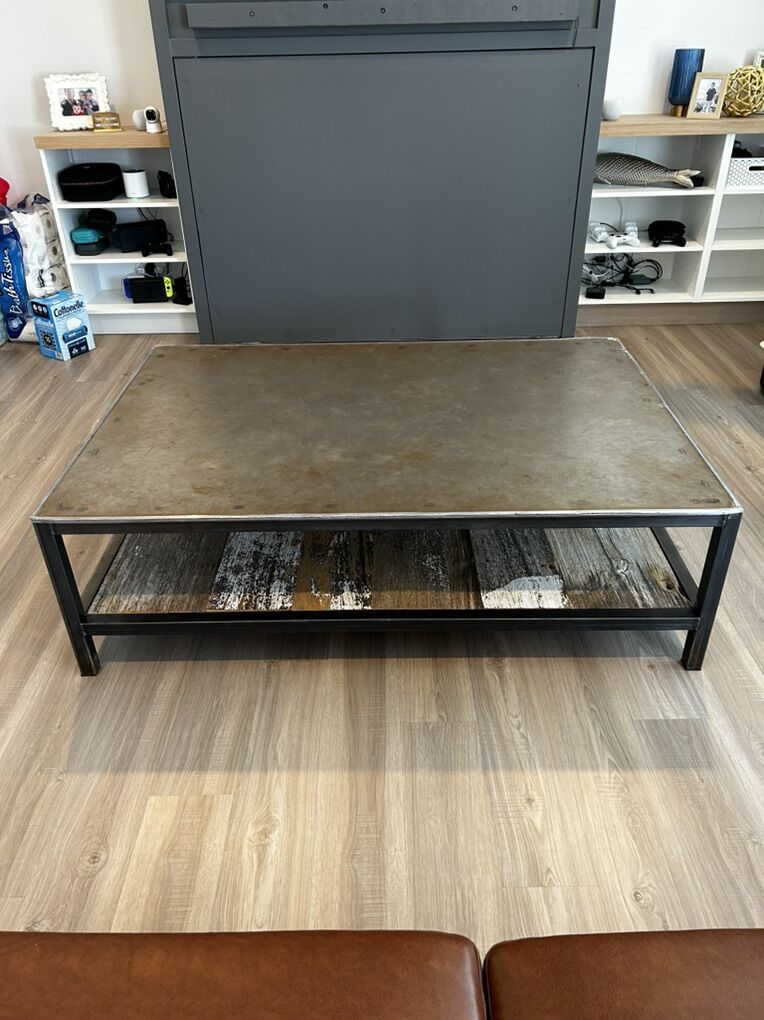 Industrial Metal Coffee Table – Sturdy & Unique