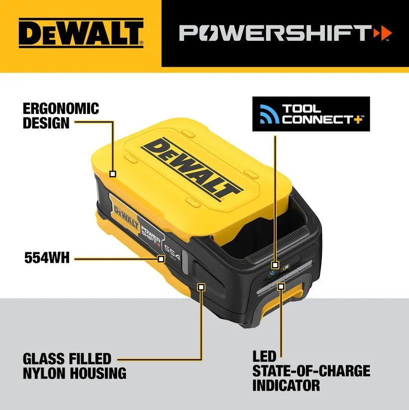 NEW DeWALT POWERSHIFT™ Starter Kit - 554Wh Battery