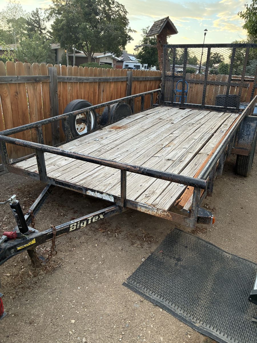 Big Tex Utility Trailer - Used Flatbed Landscape Trailer with Rear Ramp