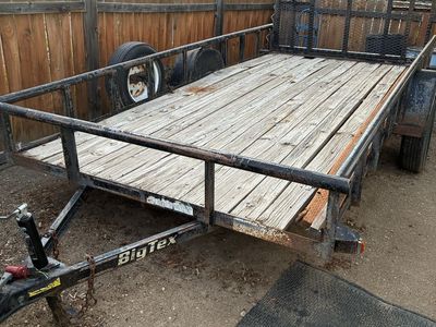 Big Tex Utility Trailer - Used Flatbed Landscape Trailer with Rear Ramp