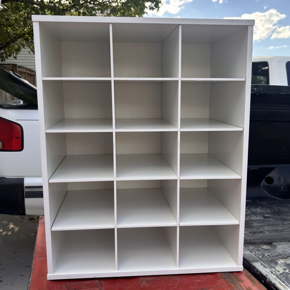 15-cubby Wood Storage Organizer