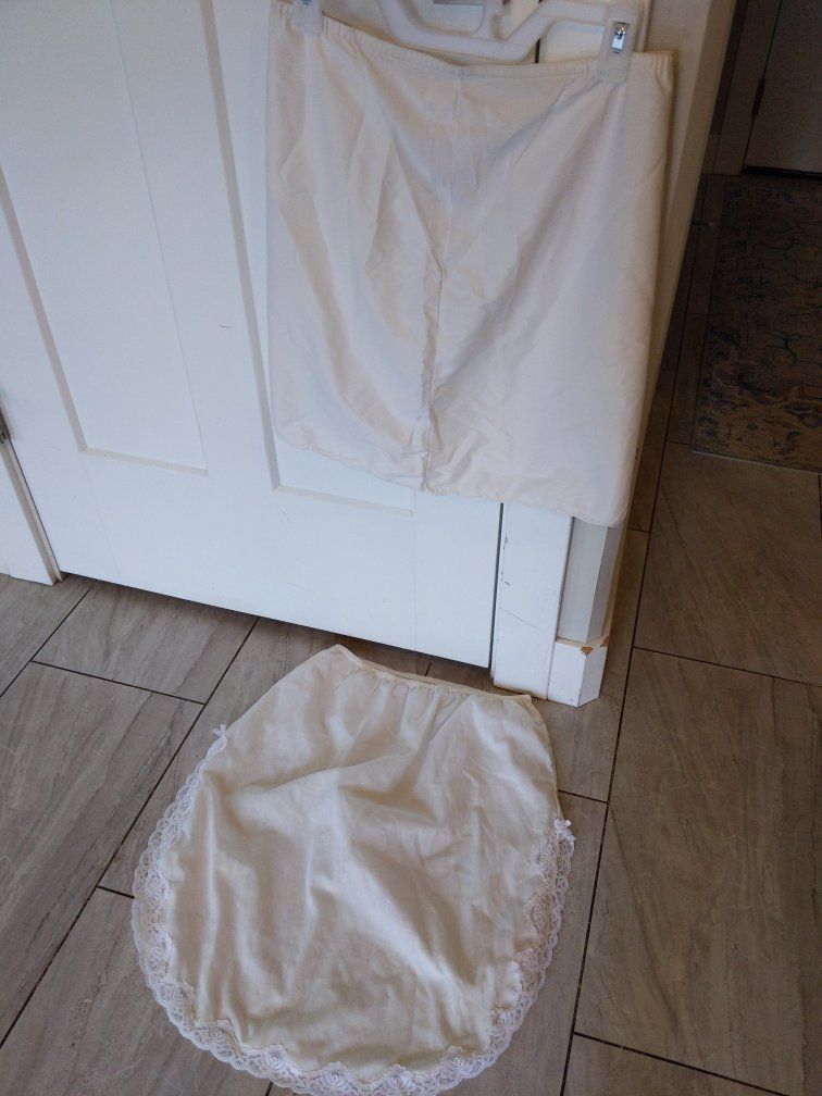 Two Vintage White Half slips