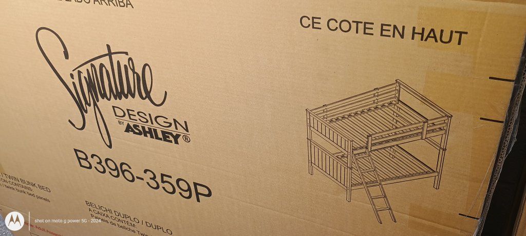 new signature design twin over twin bunk bed frame