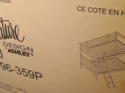 new signature design twin over twin bunk bed frame