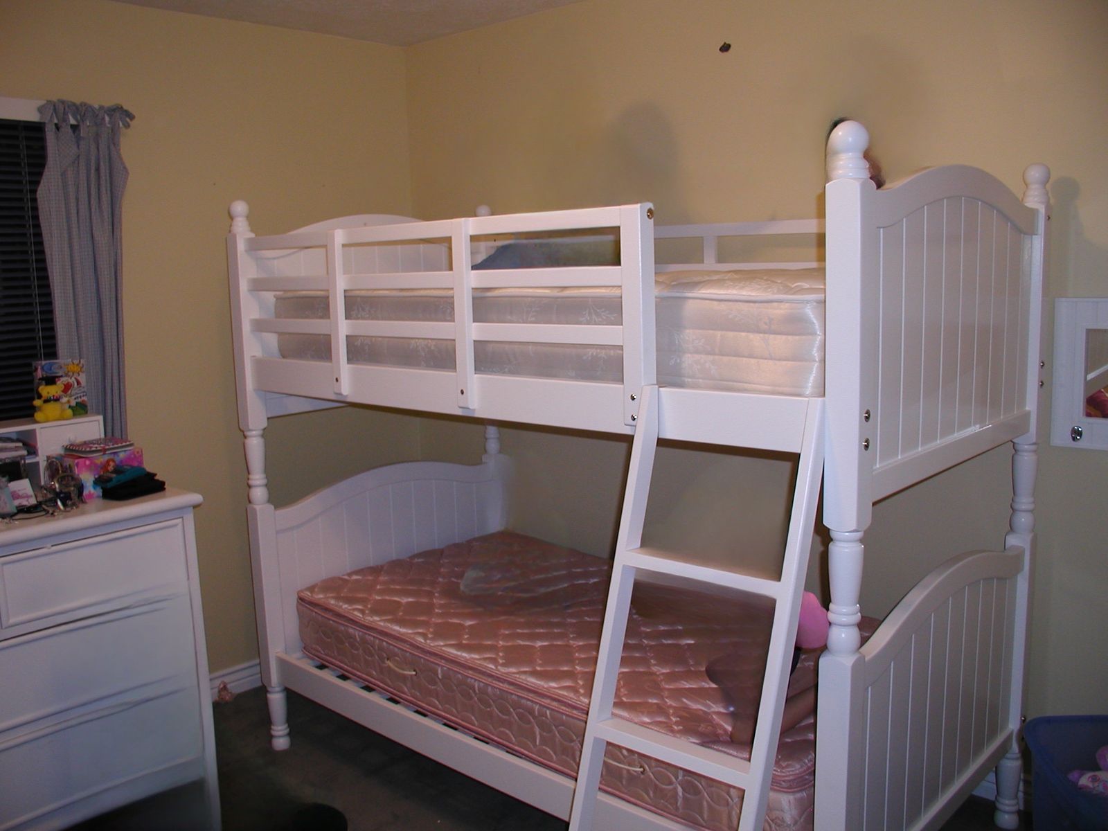 Twin Over Twin White Bunk Bed