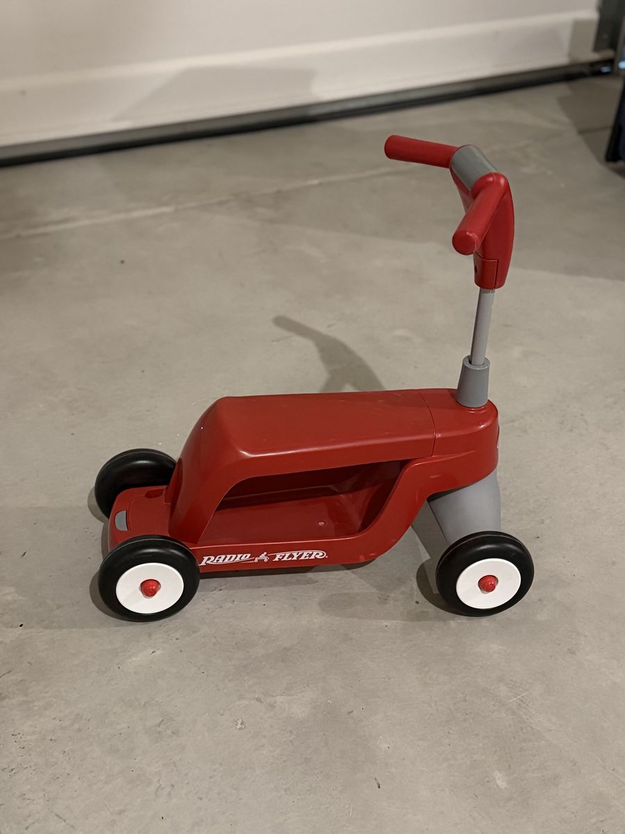 Radio Flyer Red 4-Wheel Plastic Kids Rider Walker Push Toy