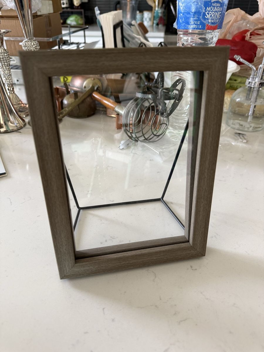 Rustic Wood & Metal Display Frame 5x7 Modern Home Decor Picture Holder