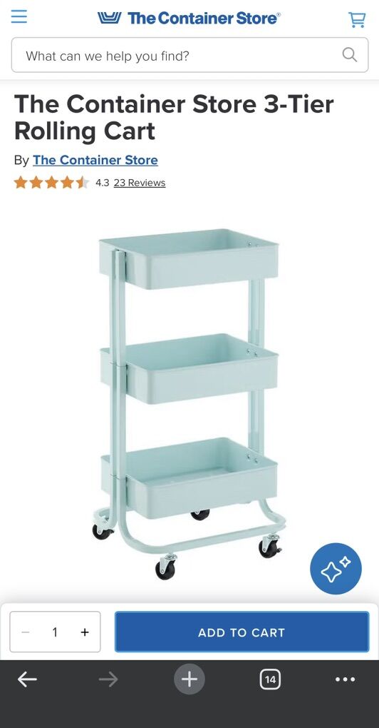 The container store 3-Tier cart
