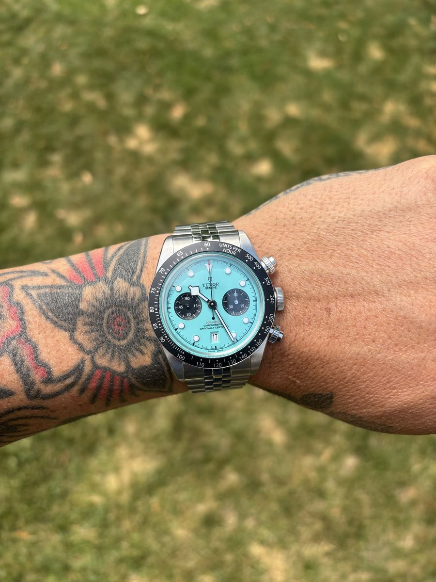 UNWORN Tudor Black Bay Chrono “Flamingo” Turquoise 41mm