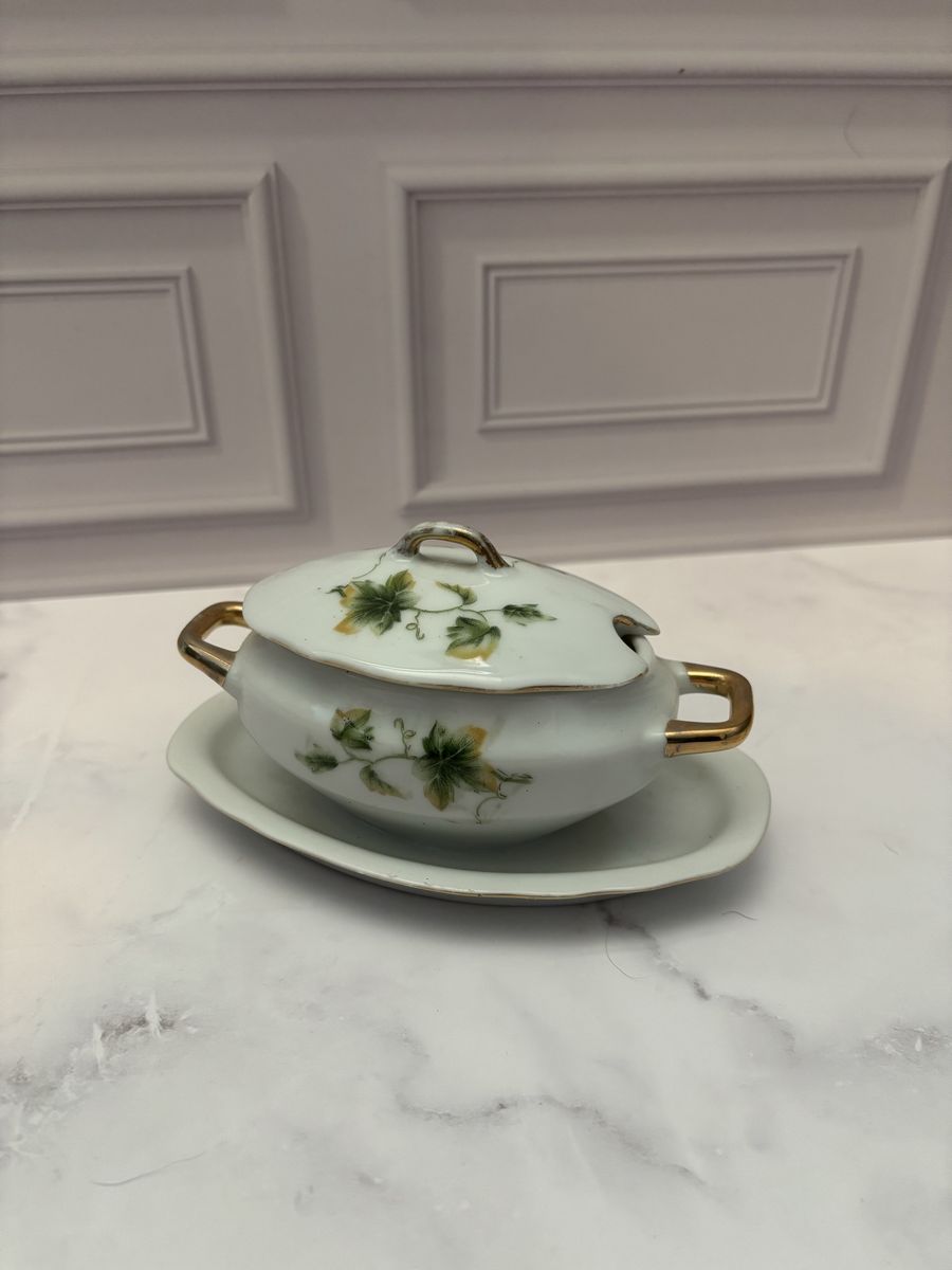 Vintage Royal Crown Condiment Tureen with Lid & Underplate 1446
