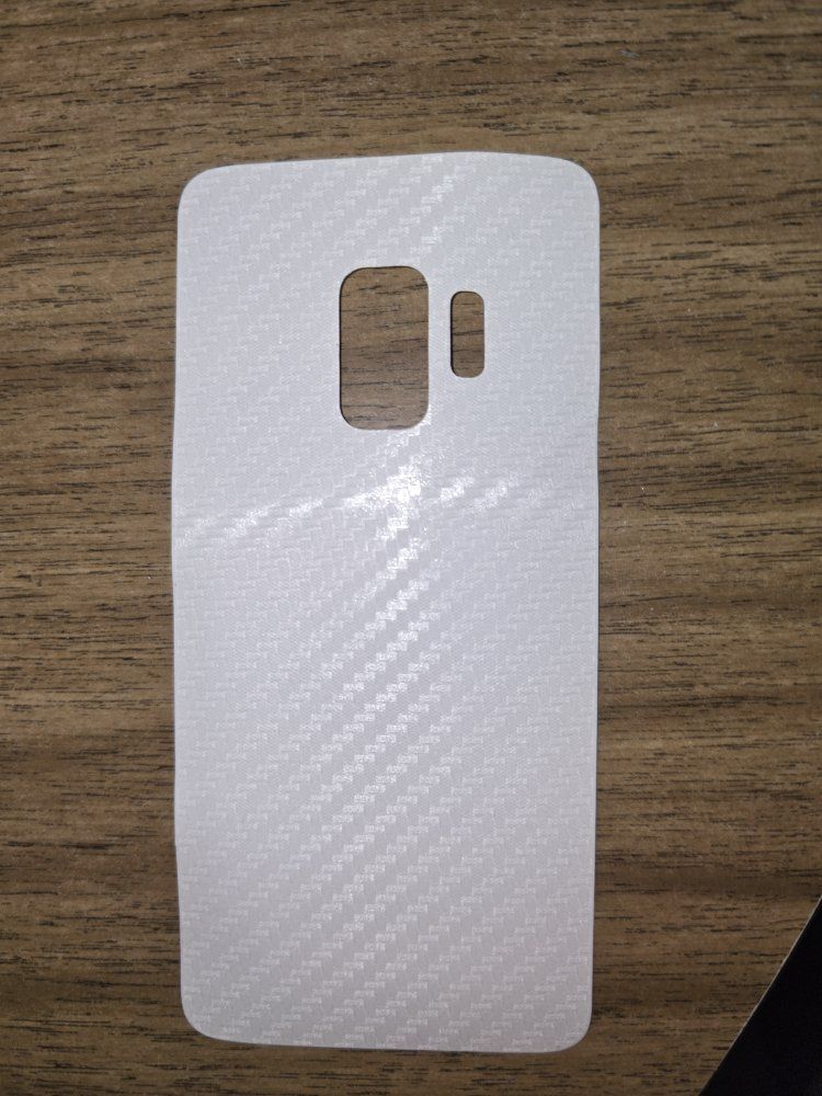 White Carbon Fiber film for Samsung Galaxy S9 - Device back Protector