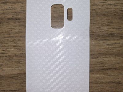 White Carbon Fiber film for Samsung Galaxy S9 - Device back Protector