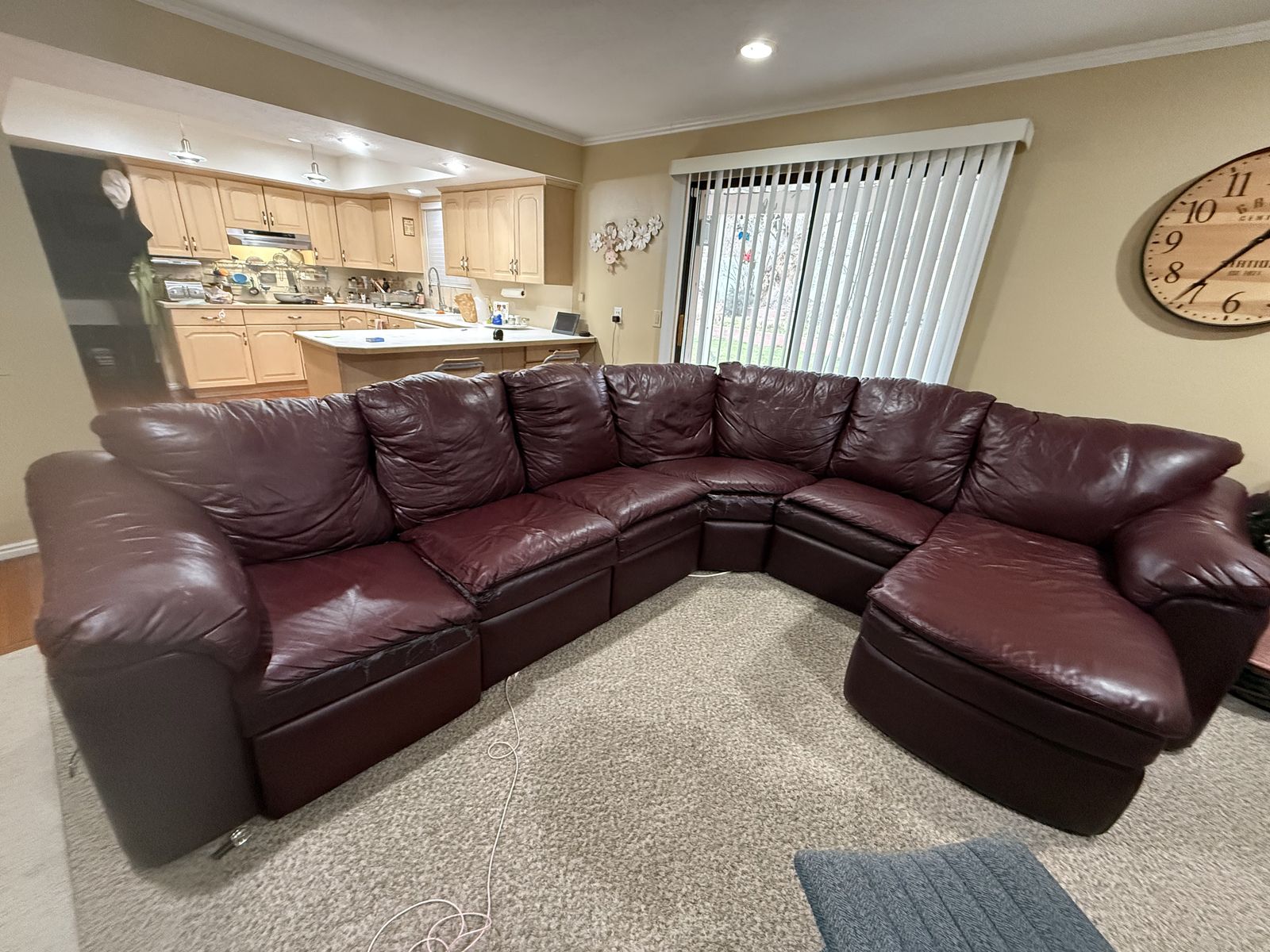 Genuine Leather sectional