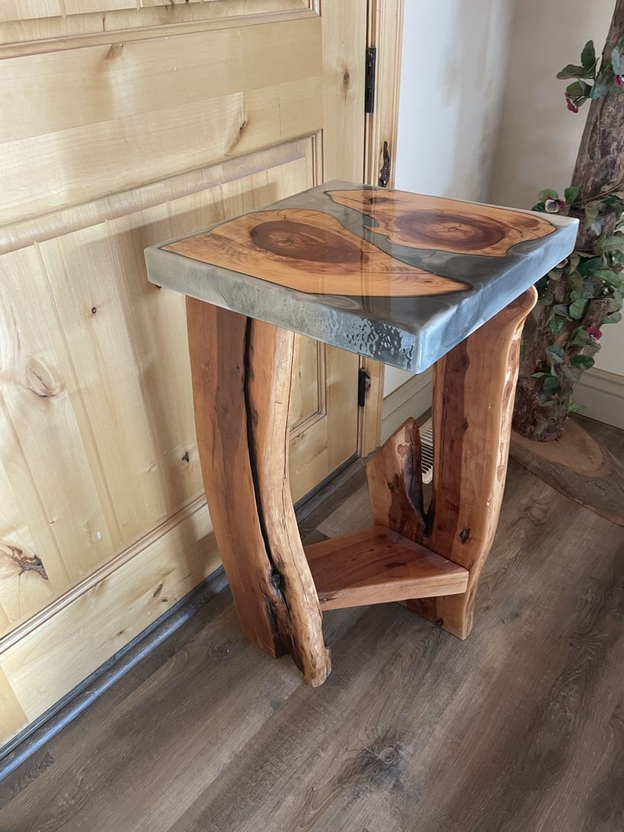 Epoxy end table