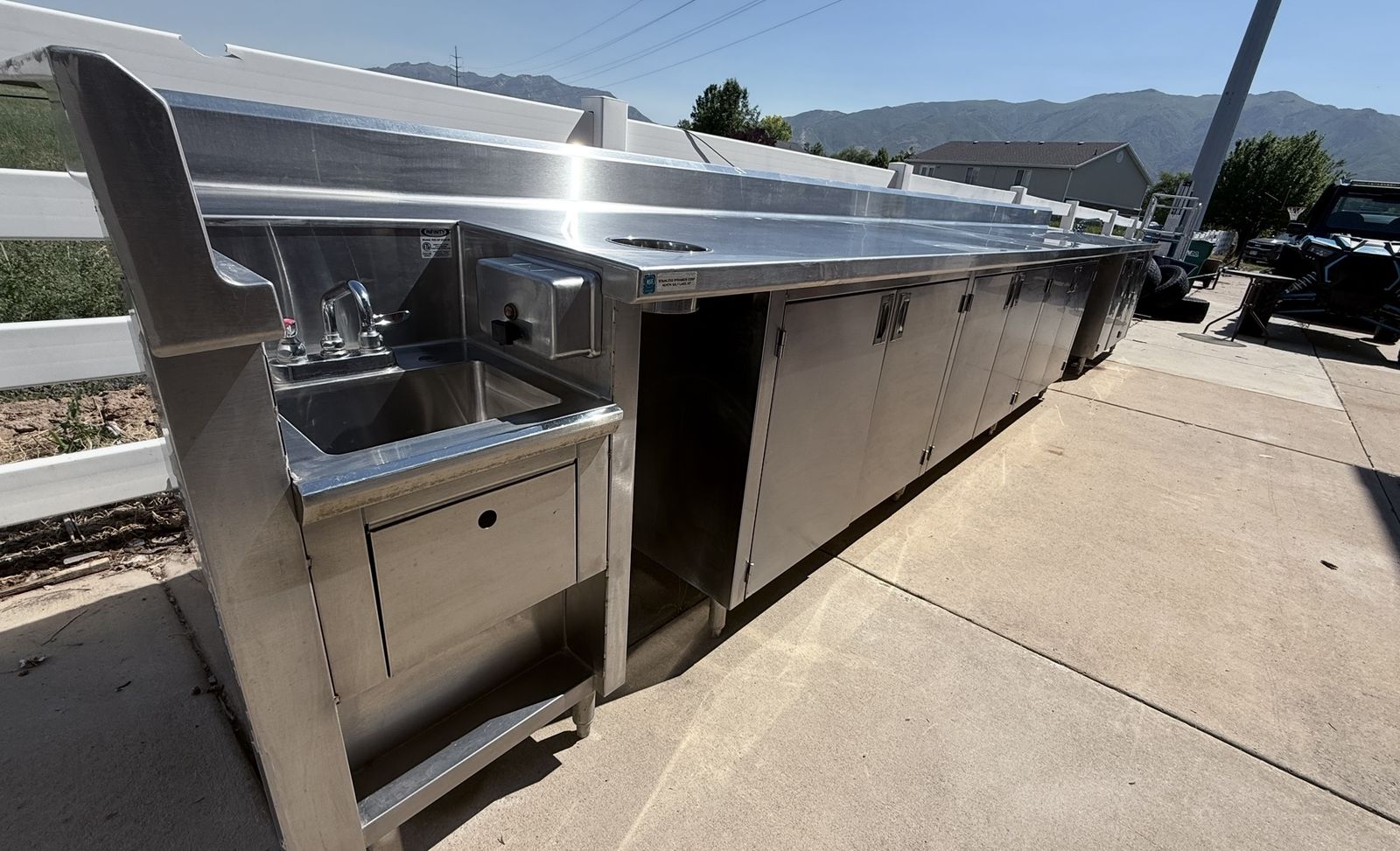 Kitchen work center/stainless steel