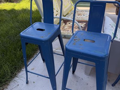 Bar height table and stool set