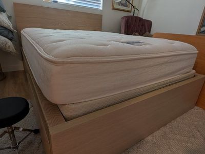 Serta Perfect Sleeper Full Size Mattress and Platform Bed Frame with Storage Drawers