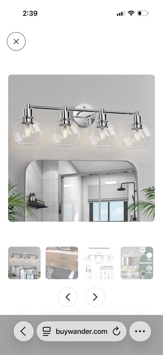 Espird 4 Lights Bathroom Vanity Light Fixture