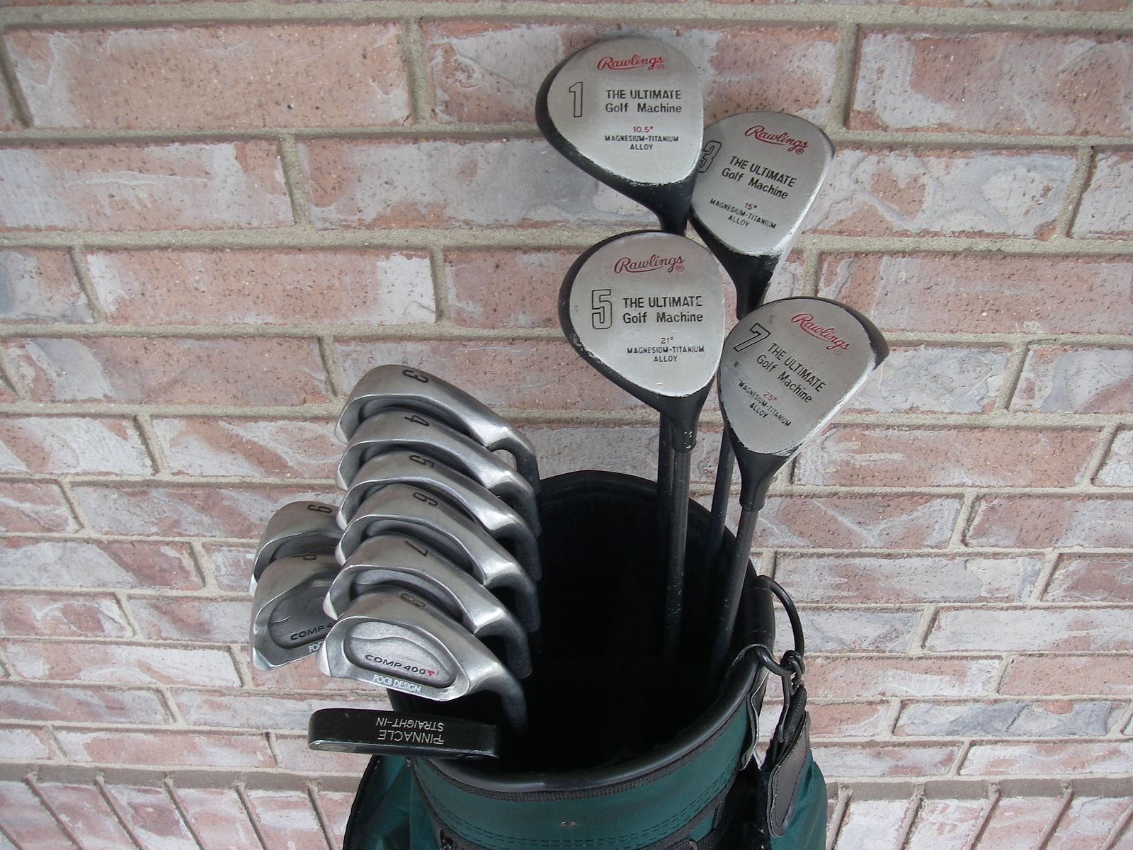 14-Piece Mens COMP 400 SERIES 1, Stainless Steel & Titanium Golf Clubs Set, Graphite & Steel, w/ Bag, RH