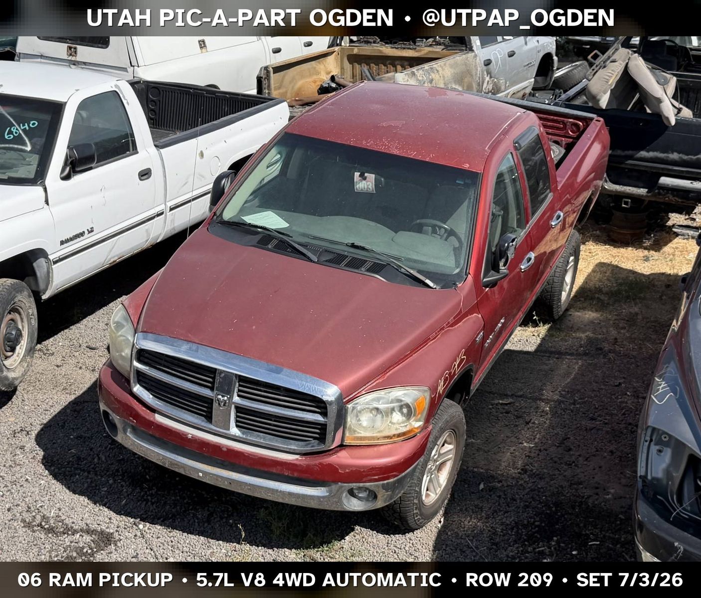 2006 Dodge Ram Pickup Parts - UTPAP Ogden