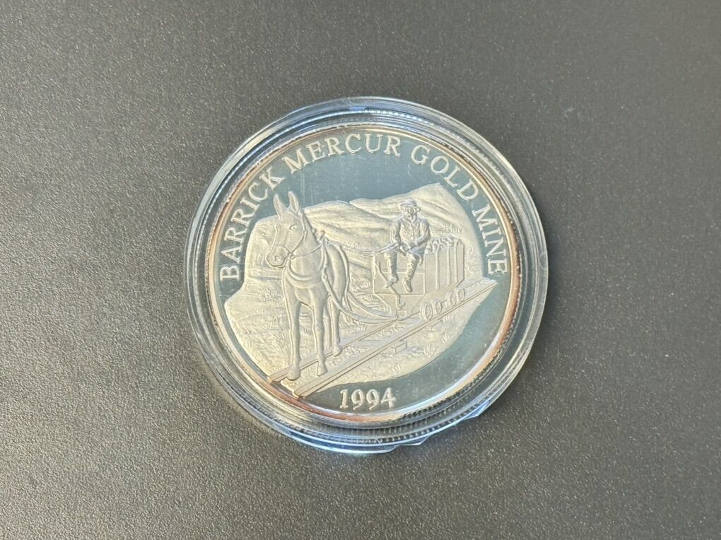 1 oz Barrick Mercur Gold Mine .999 Silver Coin