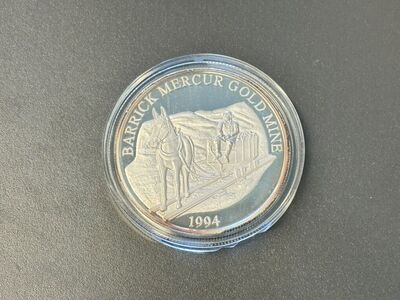 1 oz Barrick Mercur Gold Mine .999 Silver Coin