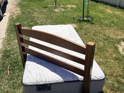 Twin bed with mattress