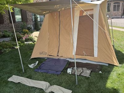 Springbar Traveler 5 Canvas Tent with Awning - Spacious & Durable Family Camping Tent