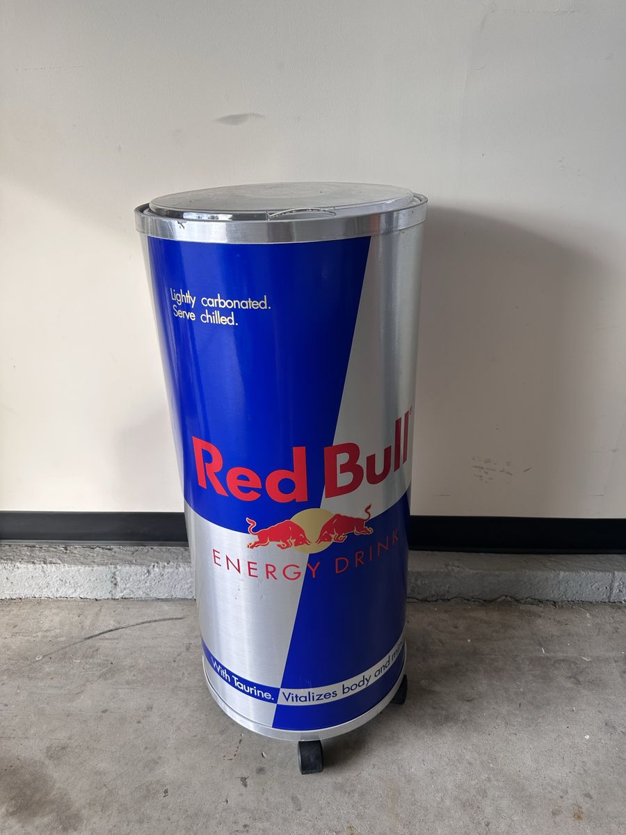 Red Bull Energy Drink Ice Cooler on Wheels