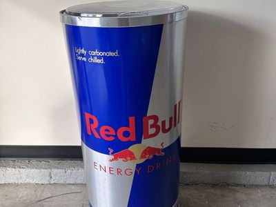 Red Bull Energy Drink Ice Cooler on Wheels
