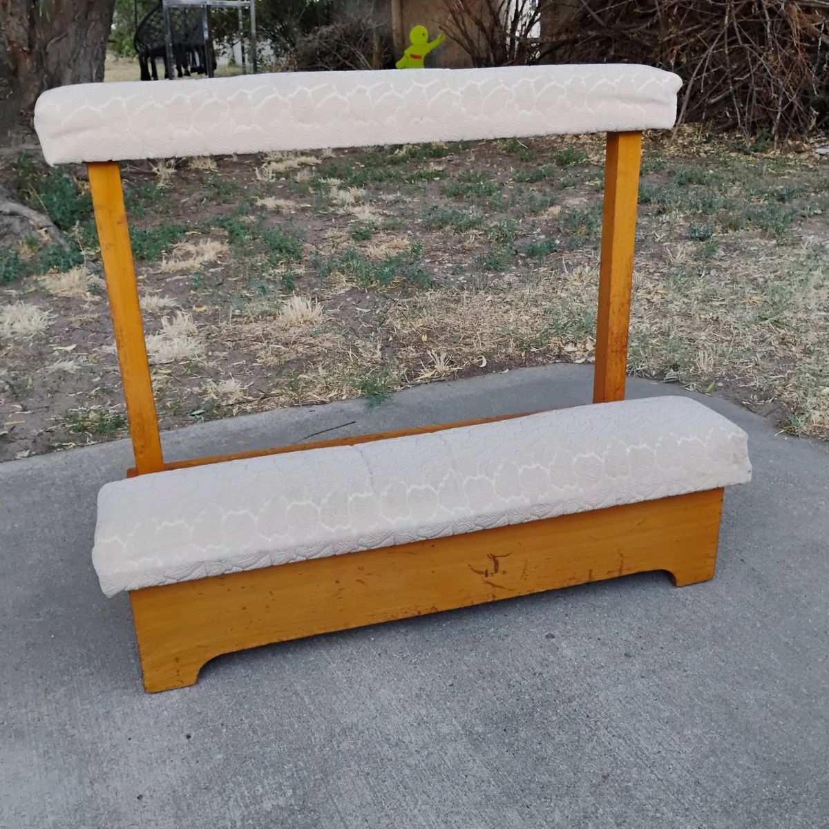 Padded Prayer Double Kneeler, Prie Diev. Prayer Rail. Vintage