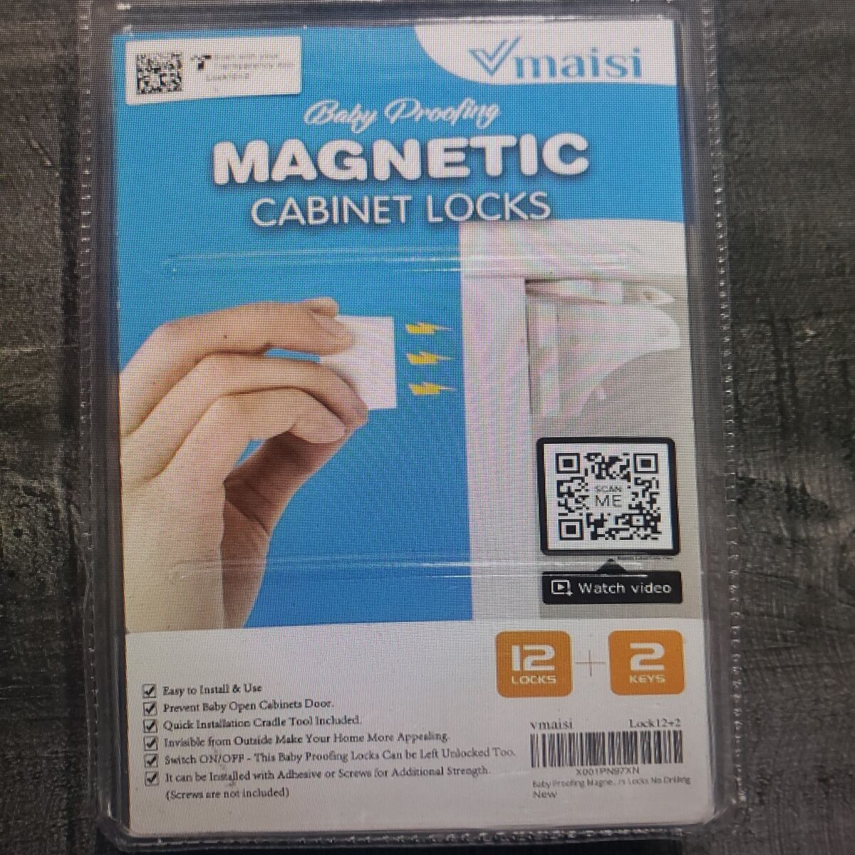 Magnetic Locks For Cabinets & Drawers 12 pack