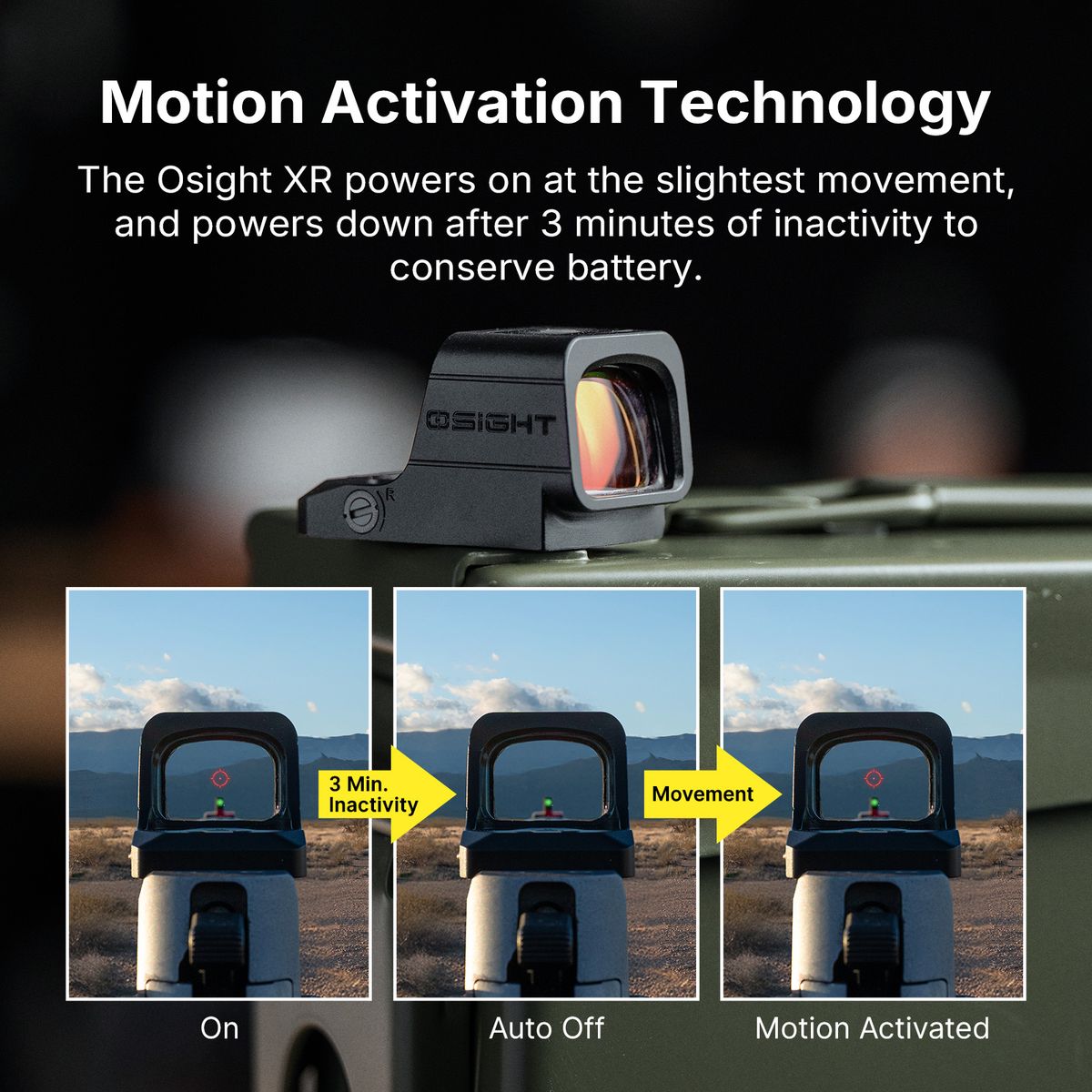 Osight XR Enclosed Red Dot Optic, Ruggedized Miniature Reflex Footprint, 2/6+32