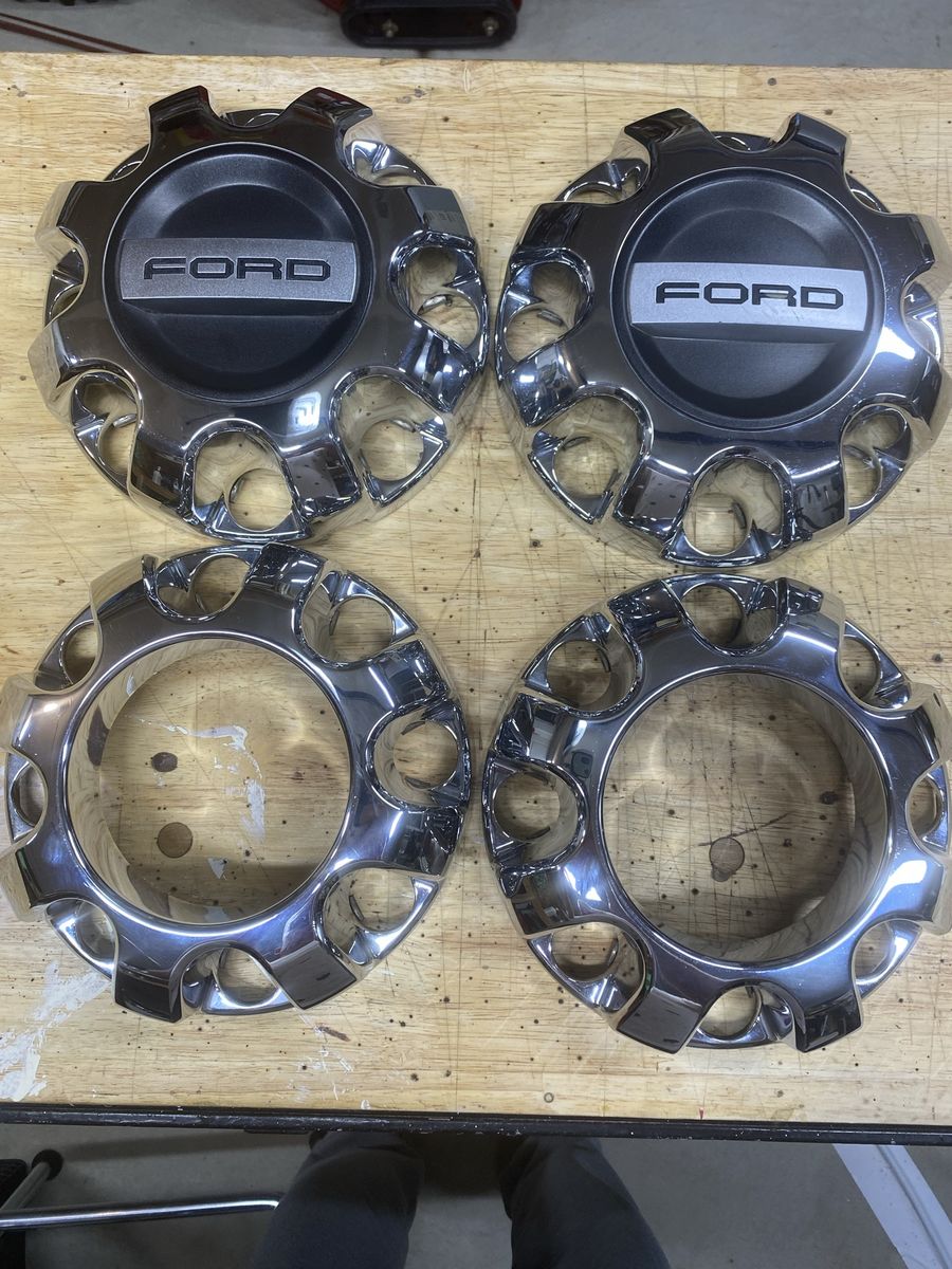 Ford OEM Chrome Wheel Center Caps - Set of 4 - Truck/SUV Hubcaps