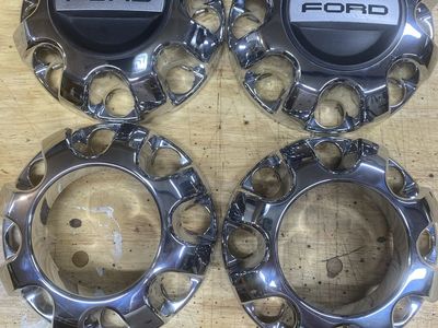 Ford OEM Chrome Wheel Center Caps - Set of 4 - Truck/SUV Hubcaps
