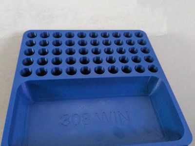 FREE .308 WIN Blue Ammo Loading Tray/Box for Reloading - 50 Round Capacity