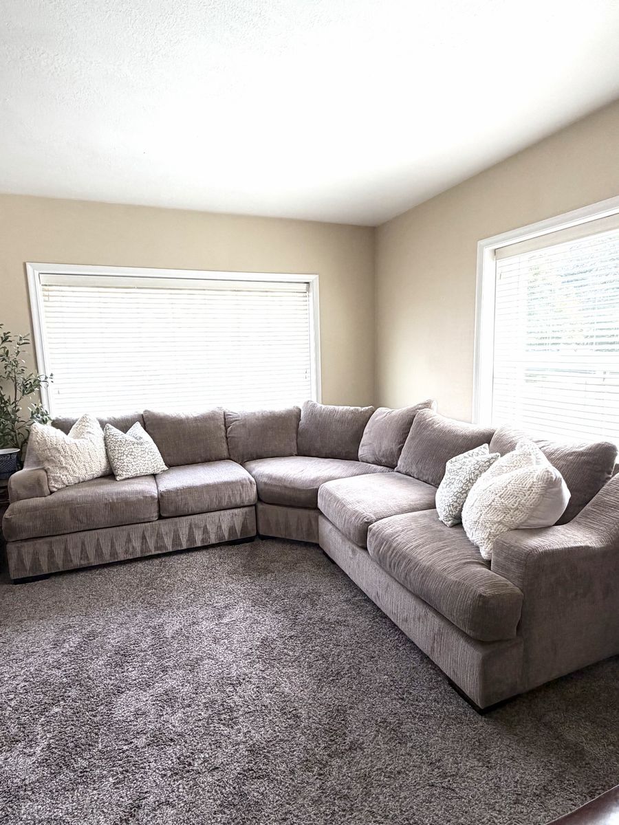 Sectional Couch and Pillows