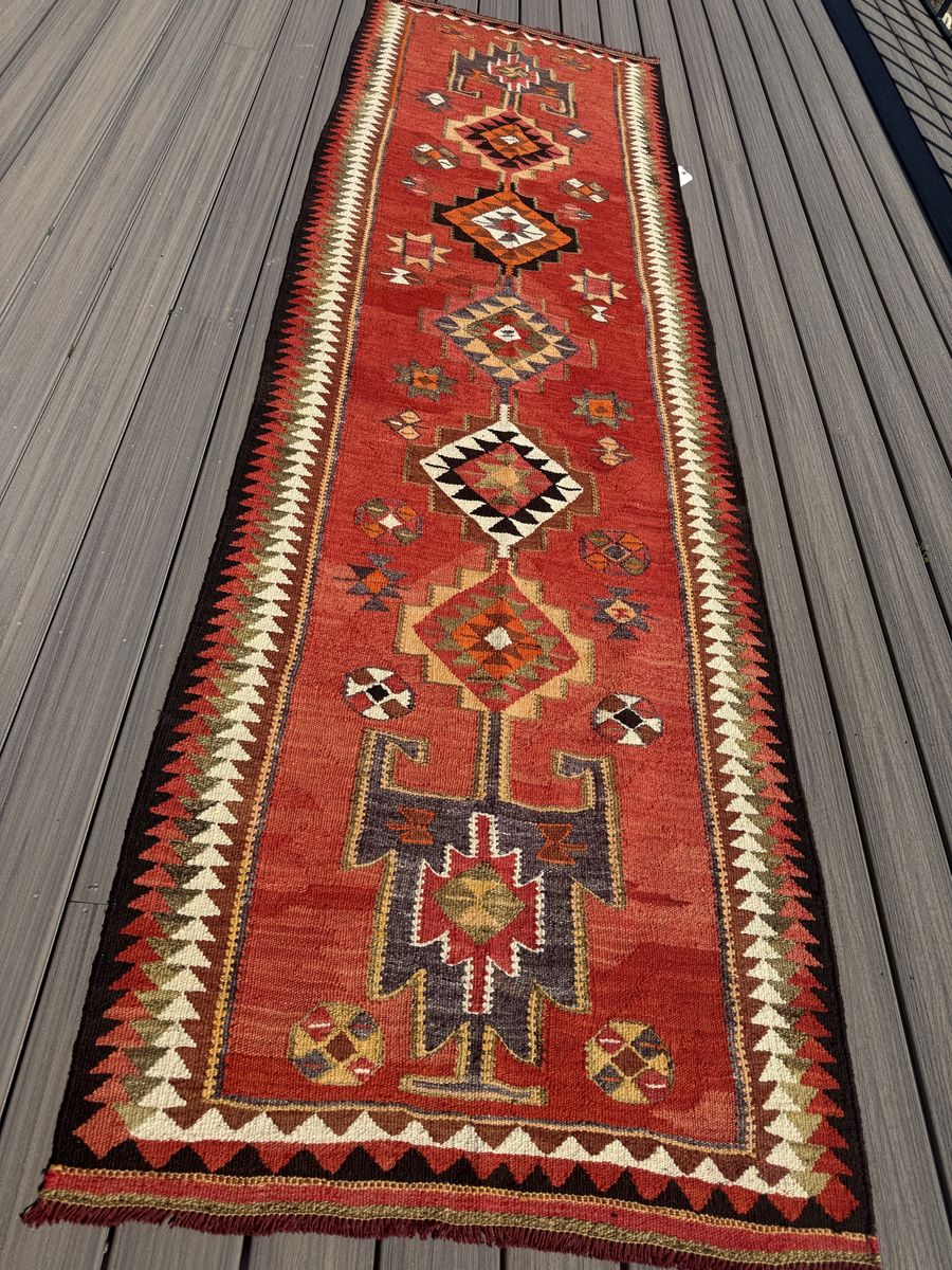 Light up the hallway with this one-of-a-kind kilim runner. New with tags from Sundance