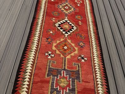 Light up the hallway with this one-of-a-kind kilim runner. New with tags from Sundance