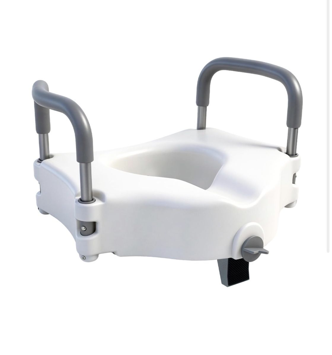 Matinal 5" Raised Toilet Seat with Removable Padded Handles, Toilet Seat Riser Fit for Seniors, Elevated Toilet Seat & Durable C