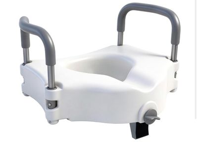 Matinal 5" Raised Toilet Seat with Removable Padded Handles, Toilet Seat Riser Fit for Seniors, Elevated Toilet Seat & Durable C