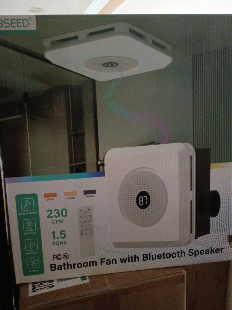 BSEED Bathroom Exhaust Fan with Bluetooth Speaker RGB Light & Remote 230 CFM