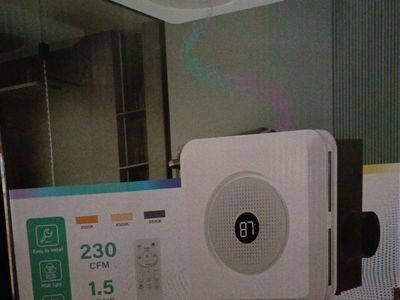 BSEED Bathroom Exhaust Fan with Bluetooth Speaker RGB Light & Remote 230 CFM