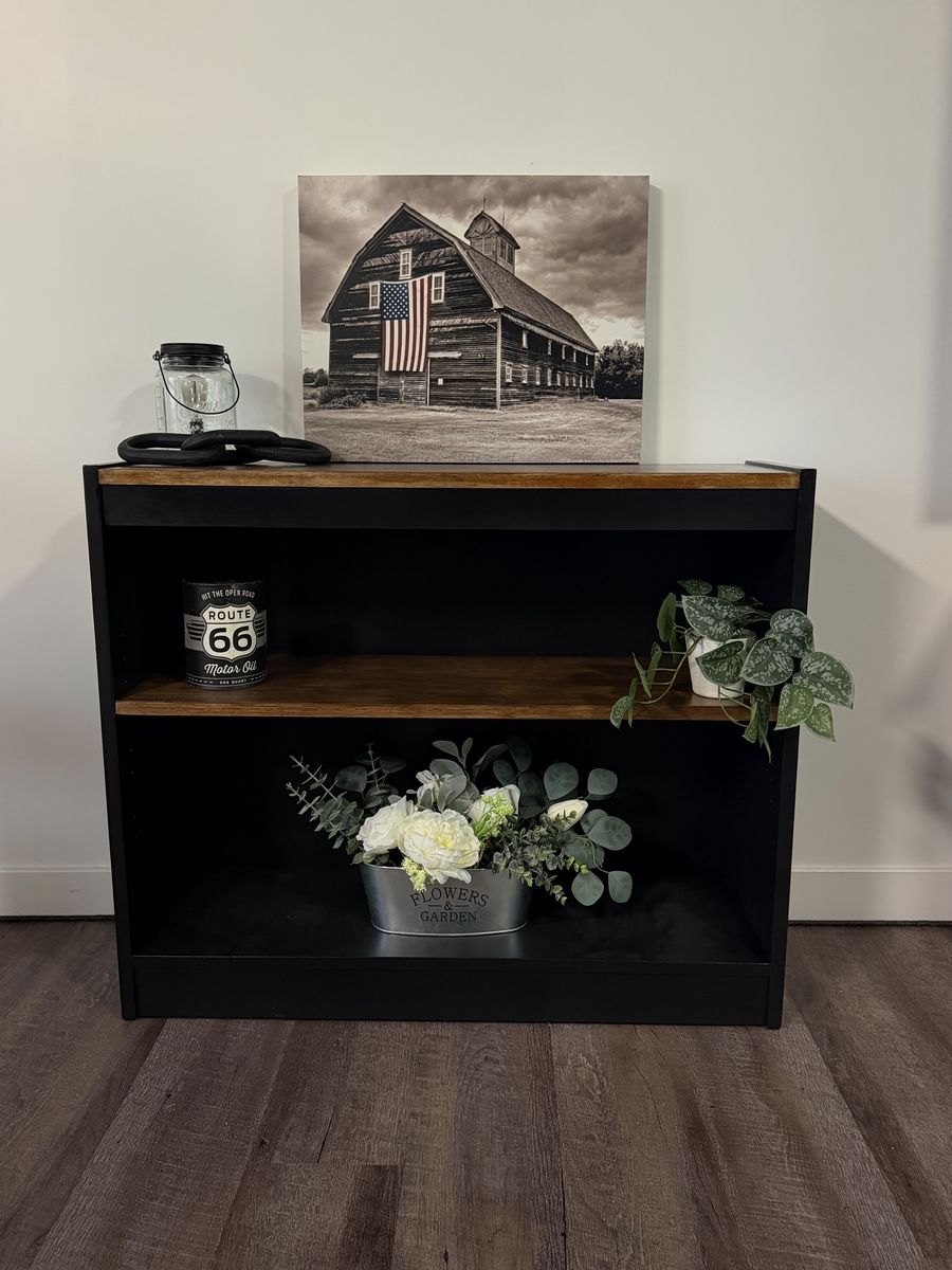 Modern Rustic 2-Tier Console Shelf