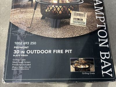 Hampton Bay 30 Inch Outdoor Fire Pit (Like New)